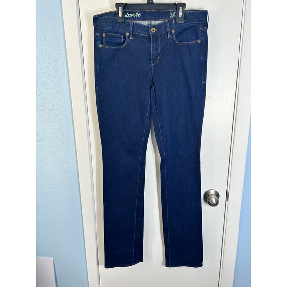 Madewell Jeans Size 29 Low Rise Dark Wash Rail Straight Preppy Officecore READ - Picture 1 of 9